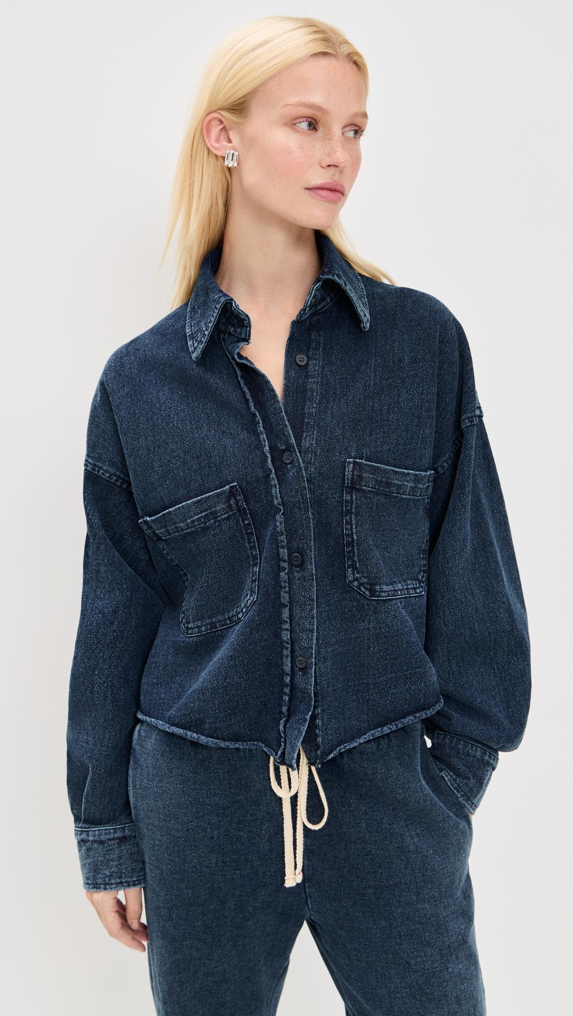 Coopa Oversized Crop Button Up by LES TIEN