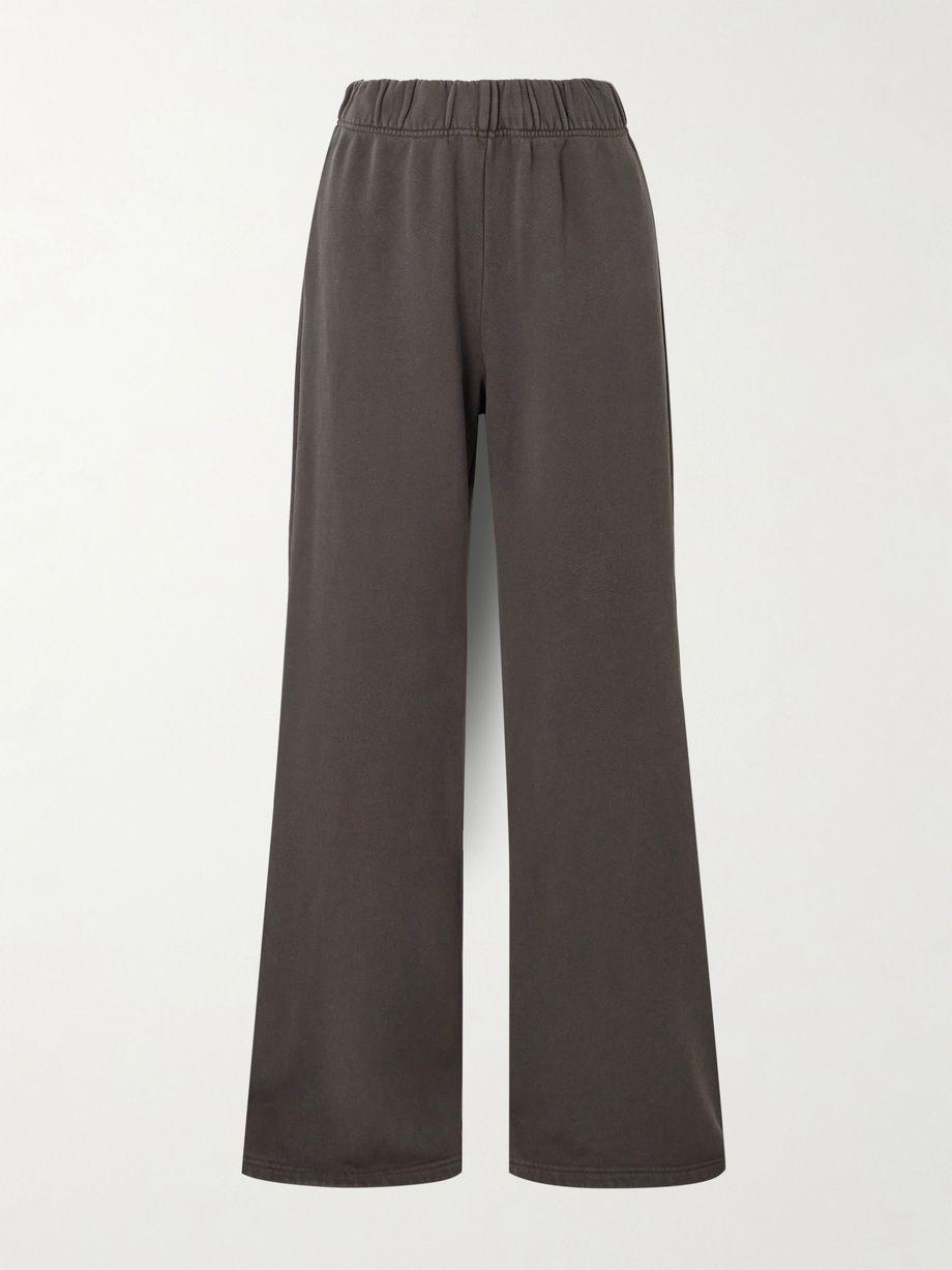 Cotton-jersey flared track pants by LES TIEN