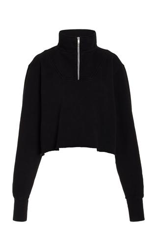 Les Tien Hayley Cropped Half Zip Cotton Sweatshirt - Moda Operandi by LES TIEN