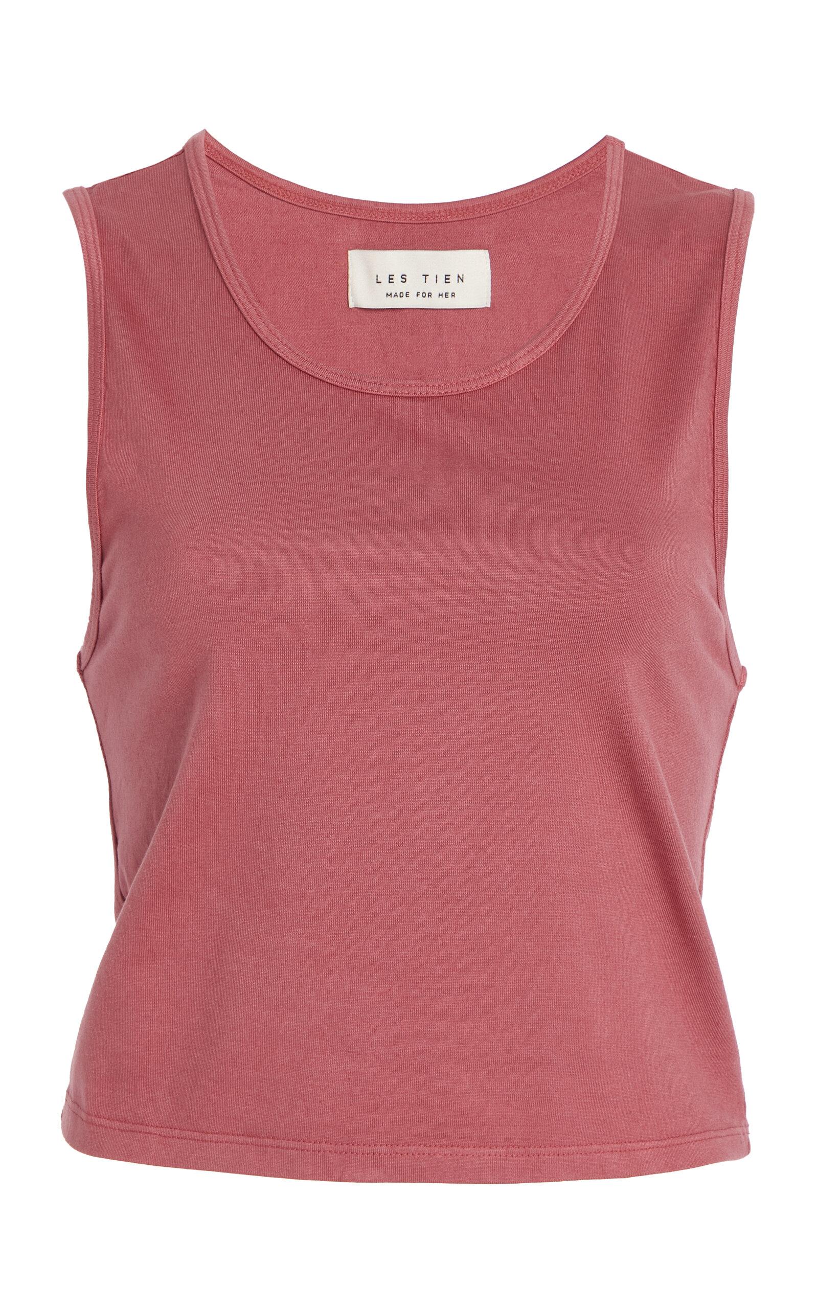 Les Tien - Talya Crop Tank - Pink - - Moda Operandi by LES TIEN Les Tien - Talya Crop Tank - Pink - - Moda Operandi by LES TIEN