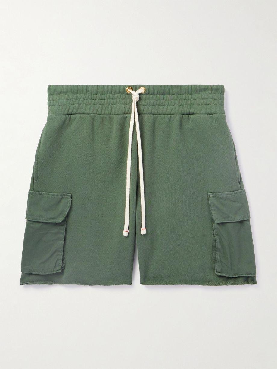 Straight-Leg Cotton-Jersey Drawstring Cargo Shorts by LES TIEN