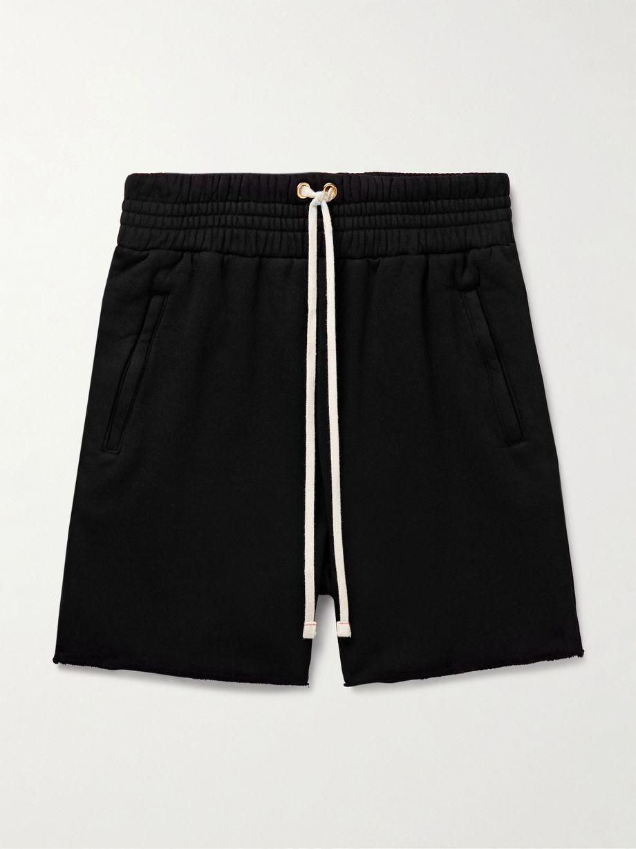 Straight-Leg Garment-Dyed Cotton-Jersey Drawstring Shorts by LES TIEN Straight-Leg Garment-Dyed Cotton-Jersey Drawstring Shorts by LES TIEN