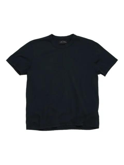 binded-neck cotton T-shirt by LES TIEN
