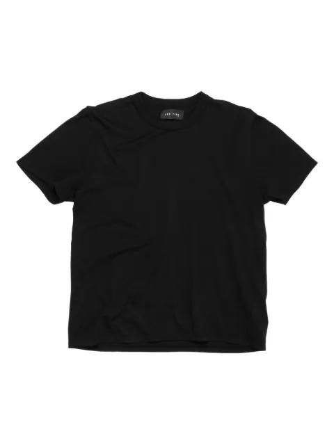 binded-neck cotton T-shirt by LES TIEN
