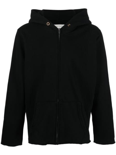 front zip-fastening hoodie by LES TIEN