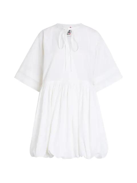 tie-neck short-sleeves mini dress by LES VACANCES D'IRINA