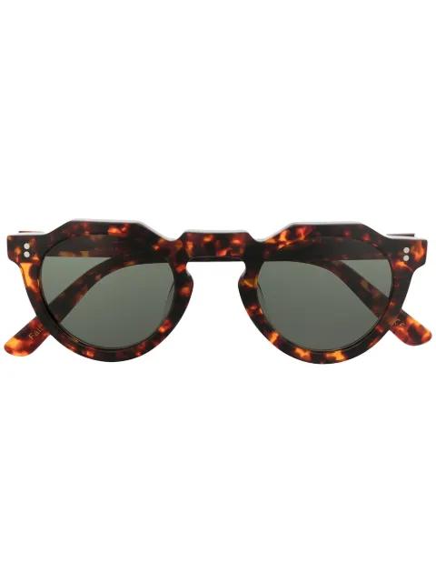 Pica flat-top round-frame sunglasses by LESCA