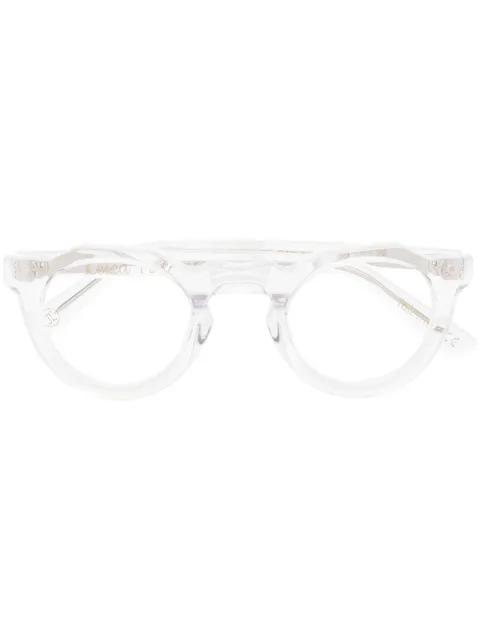 Pica tortoise round-frame glasses by LESCA