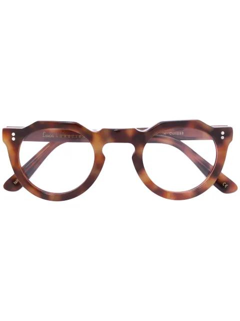 round tortoiseshell glasses by LESCA