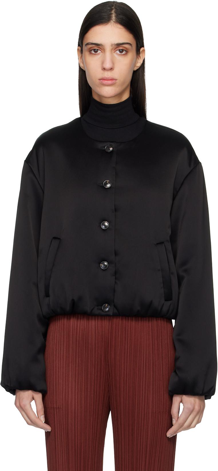 Black Barb Bomber Jacket by LESET