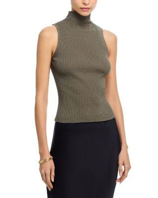Blake Ribbed Sleeveless Turtleneck Top by LESET