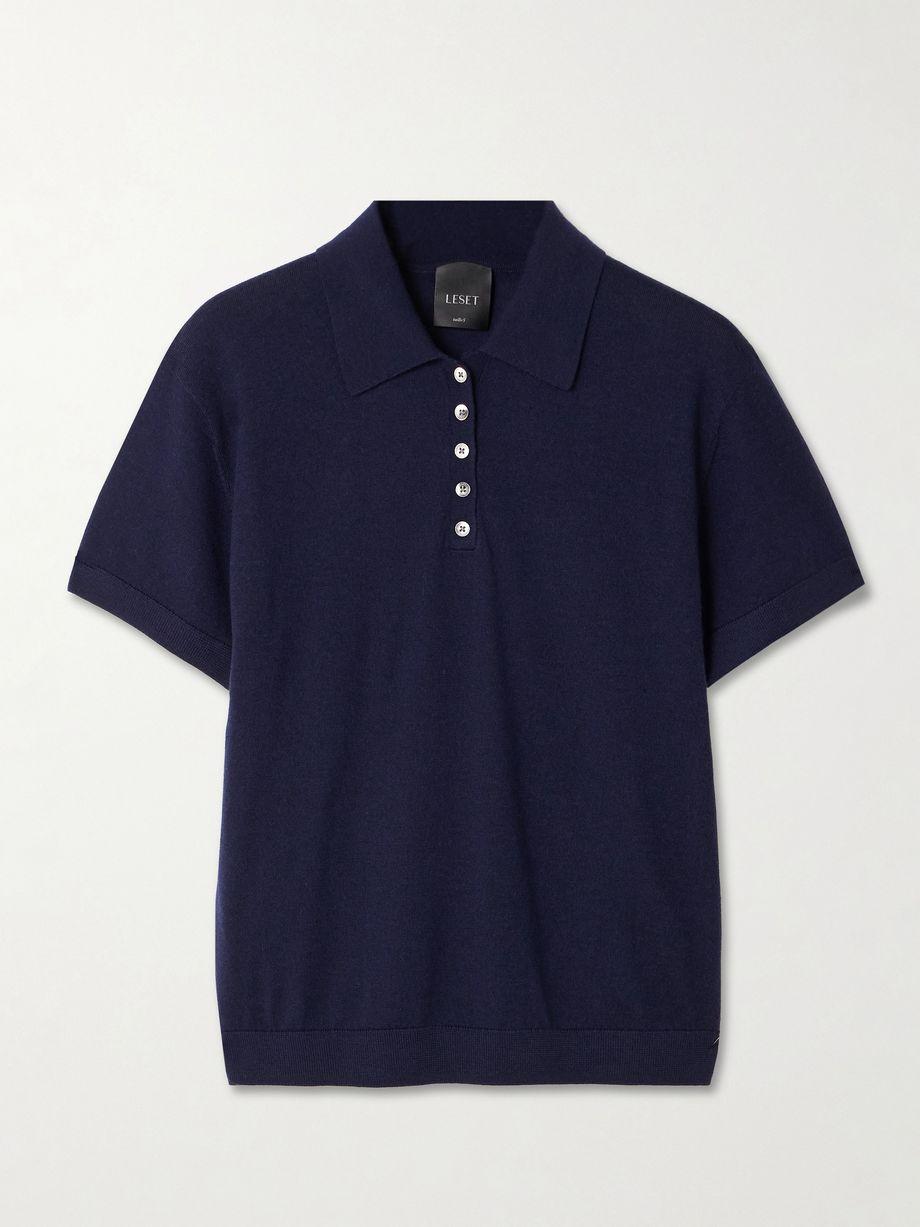 James merino wool polo shirt by LESET