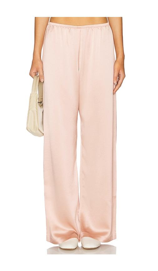 LESET Barb Wide Leg Pant in Pink by LESET