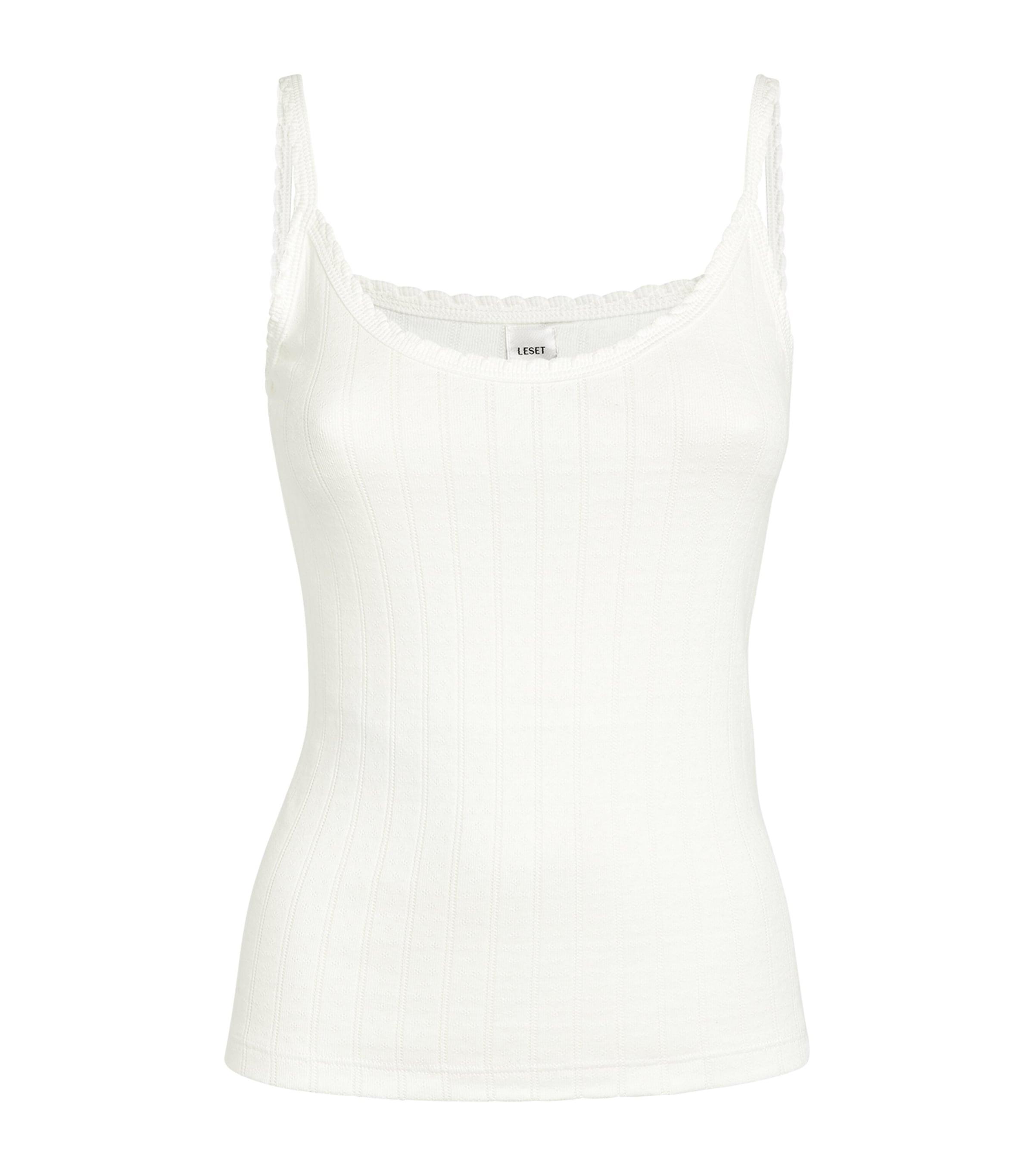 LESET Classic Pointelle Tank Top by LESET