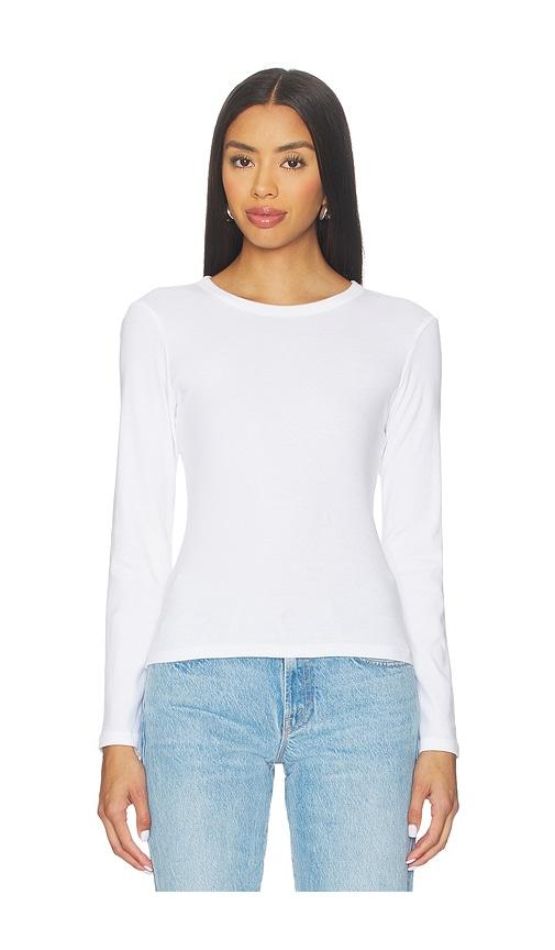 LESET Nando Slim Fit Long Sleeve in White by LESET