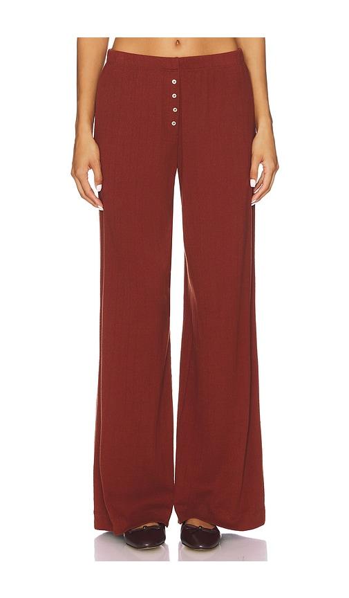 LESET Pointelle Boxer Pant in Brick by LESET LESET Pointelle Boxer Pant in Brick by LESET
