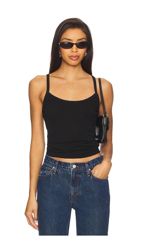 LESET Pointelle Classic Tank Top in Black by LESET LESET Pointelle Classic Tank Top in Black by LESET