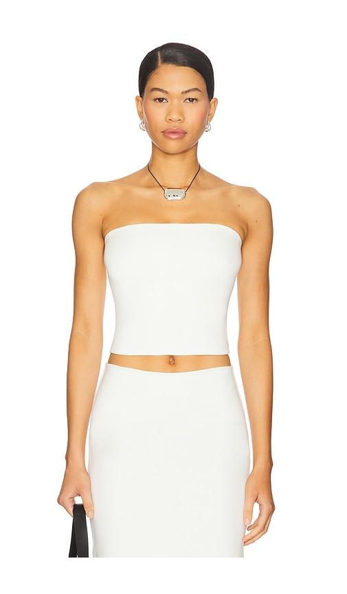 LESET Rio Bandeau Top in White by LESET