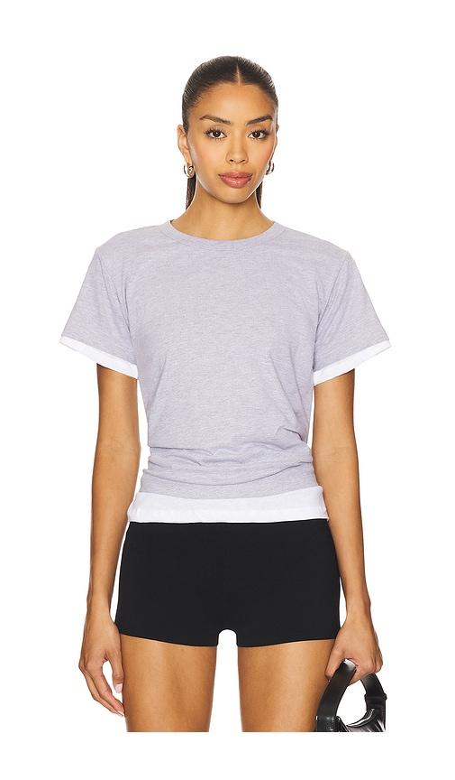 LESET The Margo Tee in Light Grey by LESET
