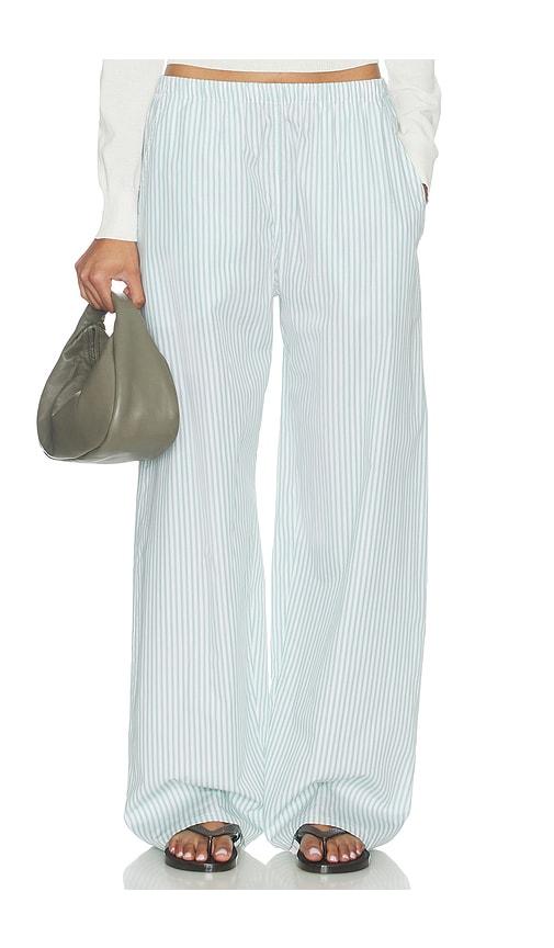 LESET Yoshi Stripe Wide Leg Pant in Mint by LESET