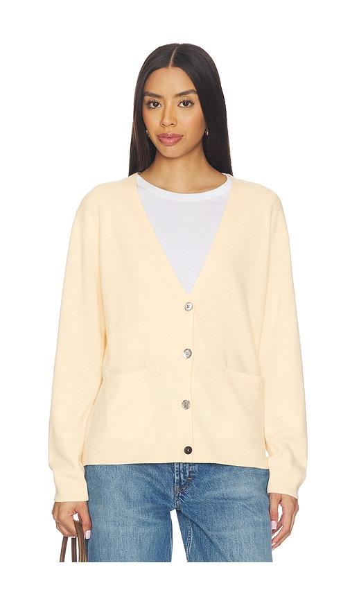 LESET Zoe Long V Cardigan in Yellow by LESET
