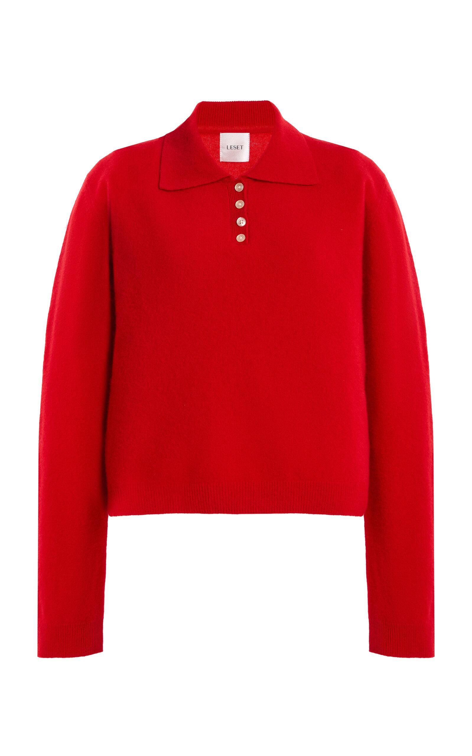 Leset Jesse Wool Polo Sweater - Moda Operandi by LESET