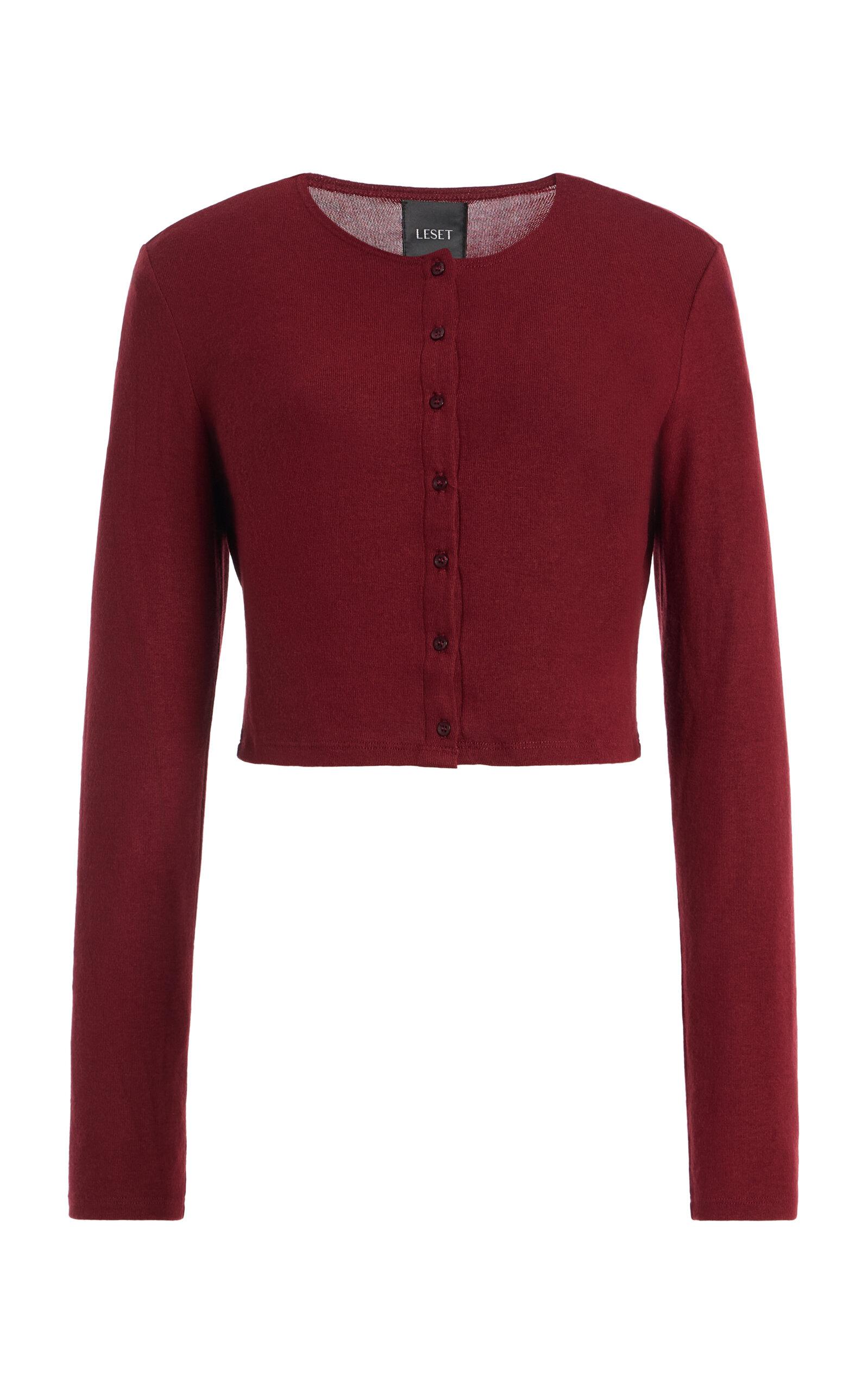 Leset Lauren Jersey Crop Cardigan II - Moda Operandi by LESET