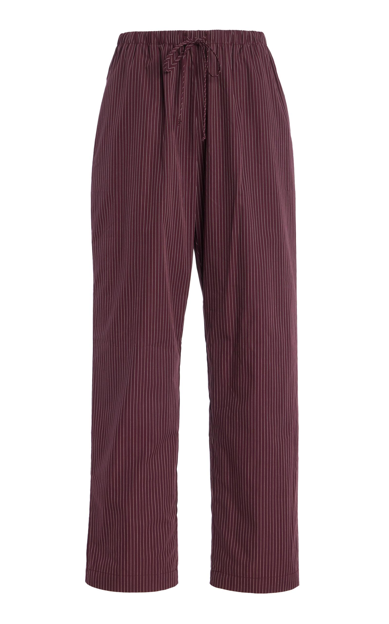 Leset Yoshitriped Cotton-Blend Drawstring Pants - Moda Operandi by LESET