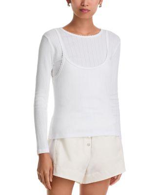 Pointelle Layered Top by LESET