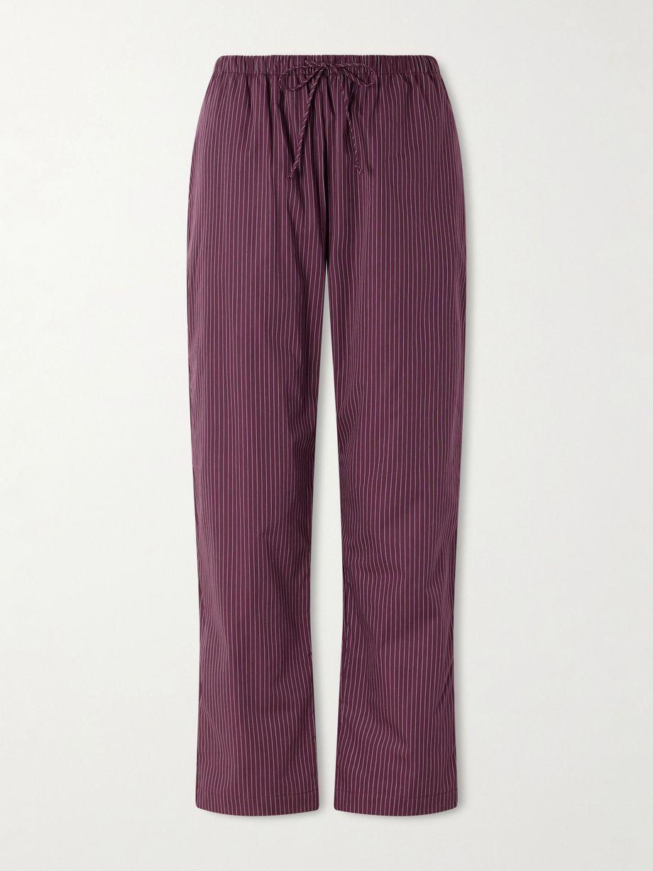 Yoshi striped cotton and Lyocell-blend wide-leg pants by LESET