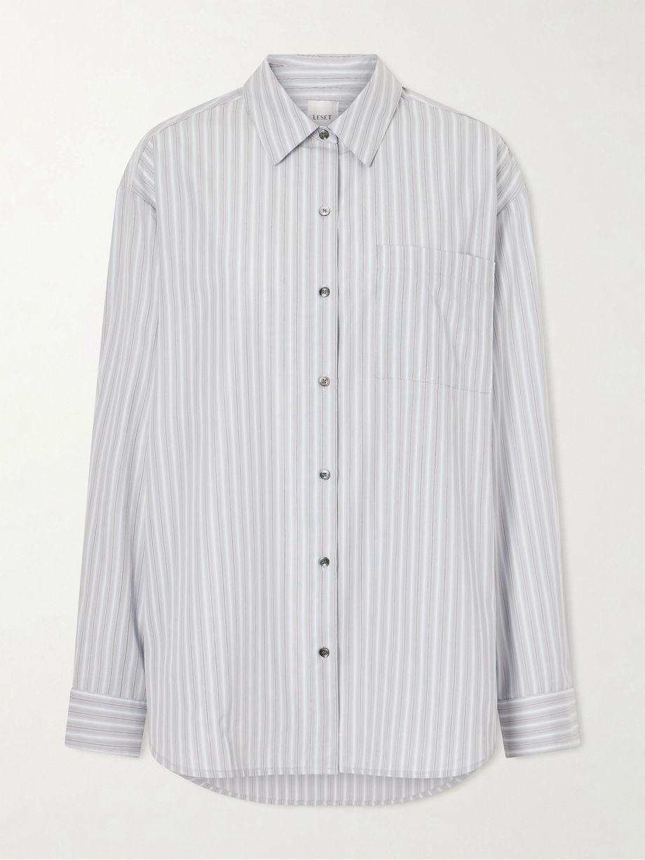 Yoshi striped cotton-blend shirt by LESET