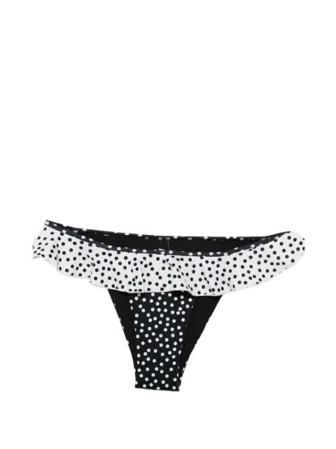 Cynthia polka-dot ruffled bikini bottoms by LESLIE AMON
