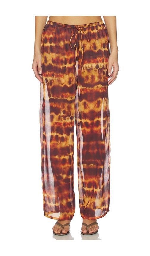 Leslie Amon Olivia Pant in Brown by LESLIE AMON