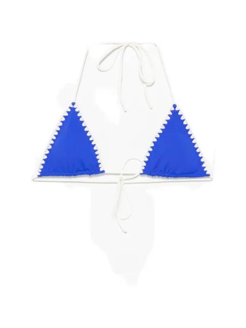 Lucy whipstitch bikini top by LESLIE AMON