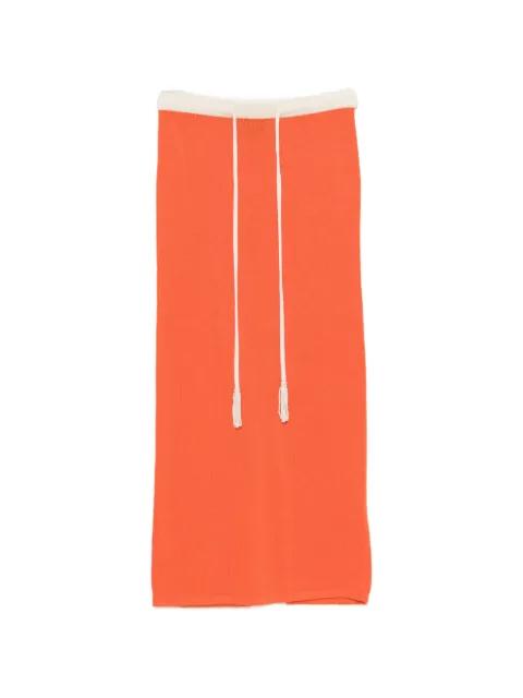 Noelle drawstring midi skirt by LESLIE AMON