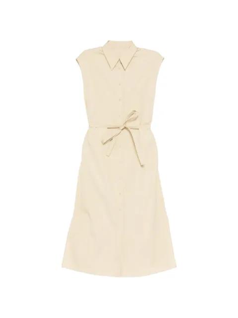 belted shirt dress by LESS