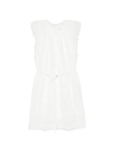 cutwork sleeveless shirt dress by LESS