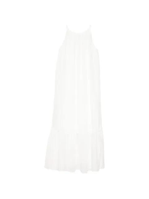 cutwork spaghetti-strap dress by LESS