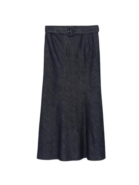 denim maxi skirt by LESS