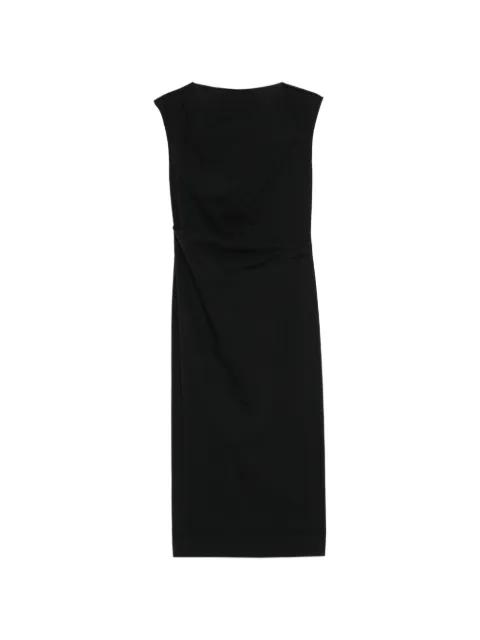 draped waist sleeveless dress by LESS