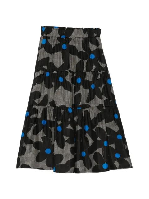 floral-print A-line skirt by LESS