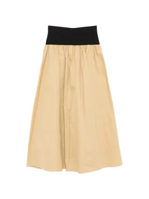 patchwork A-line maxi skirt by LESS