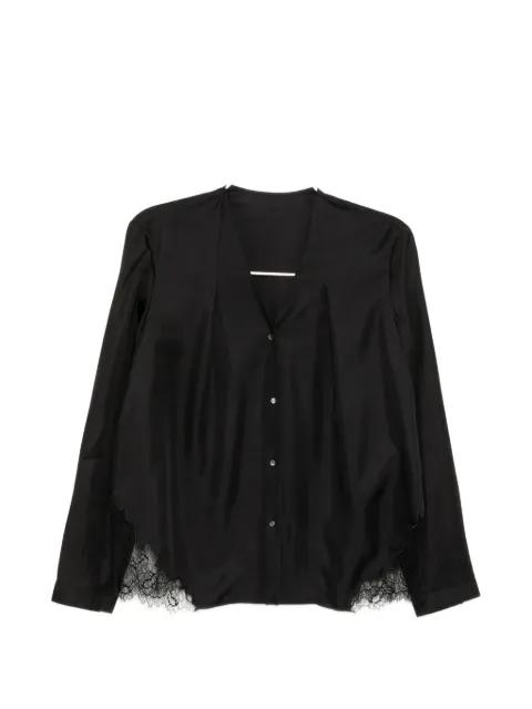 silk V-neck shirt by LESS
