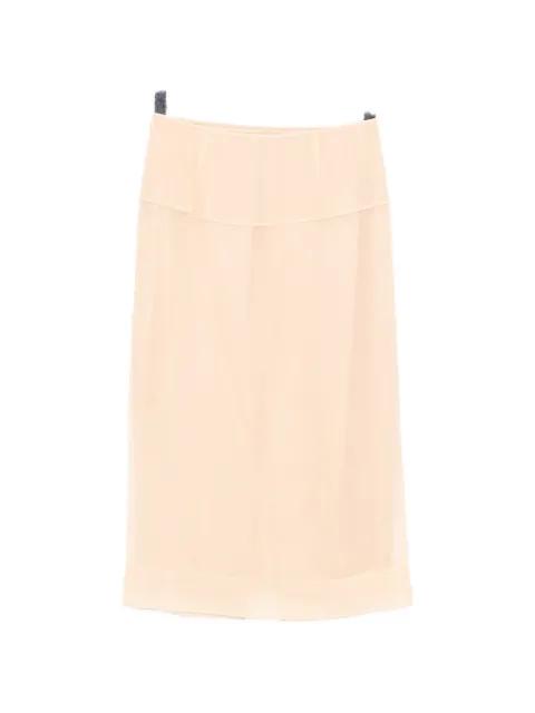 silk midi skirt by LESS