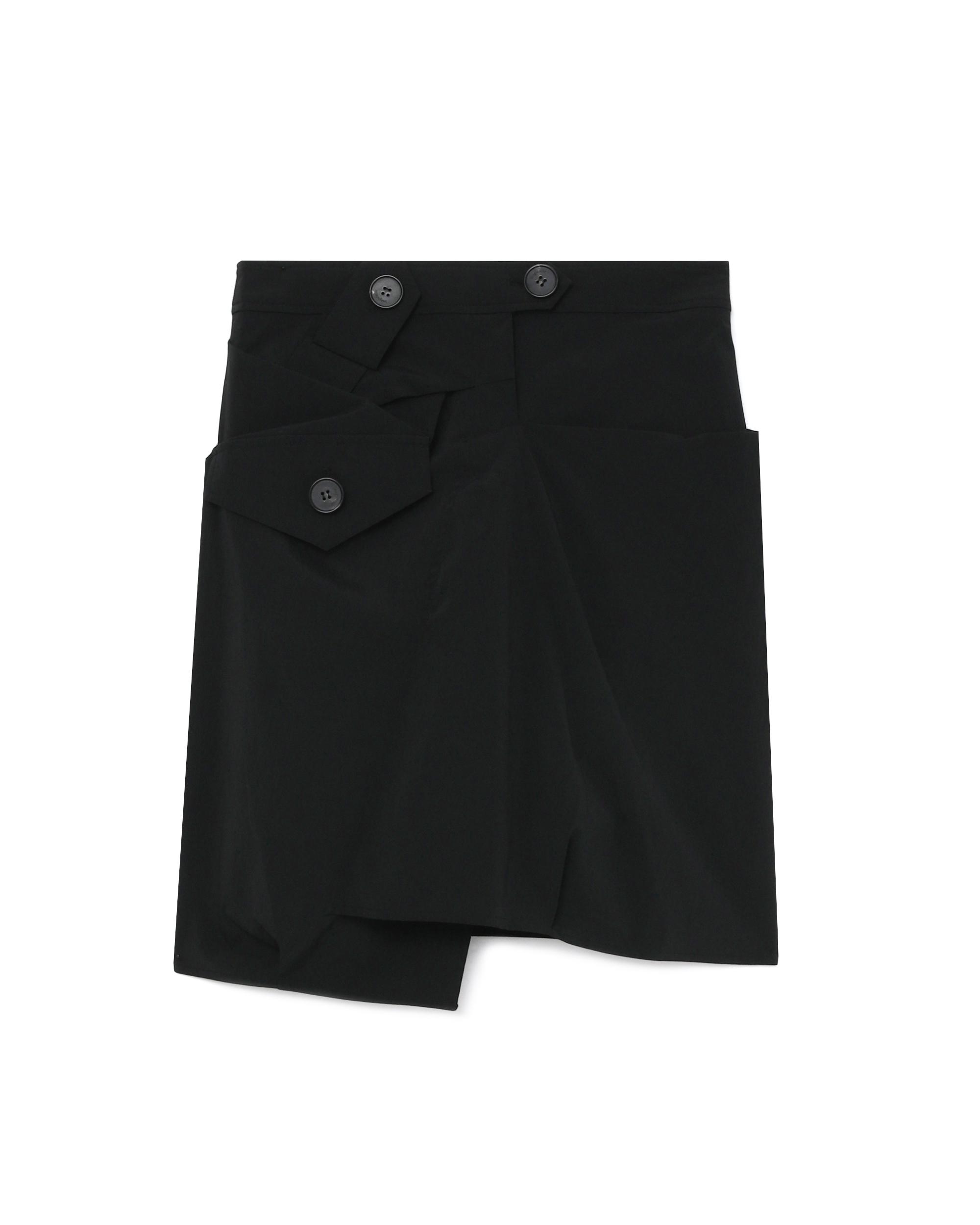 Asymmetric draped mini skirt by LESUGIATELEIR