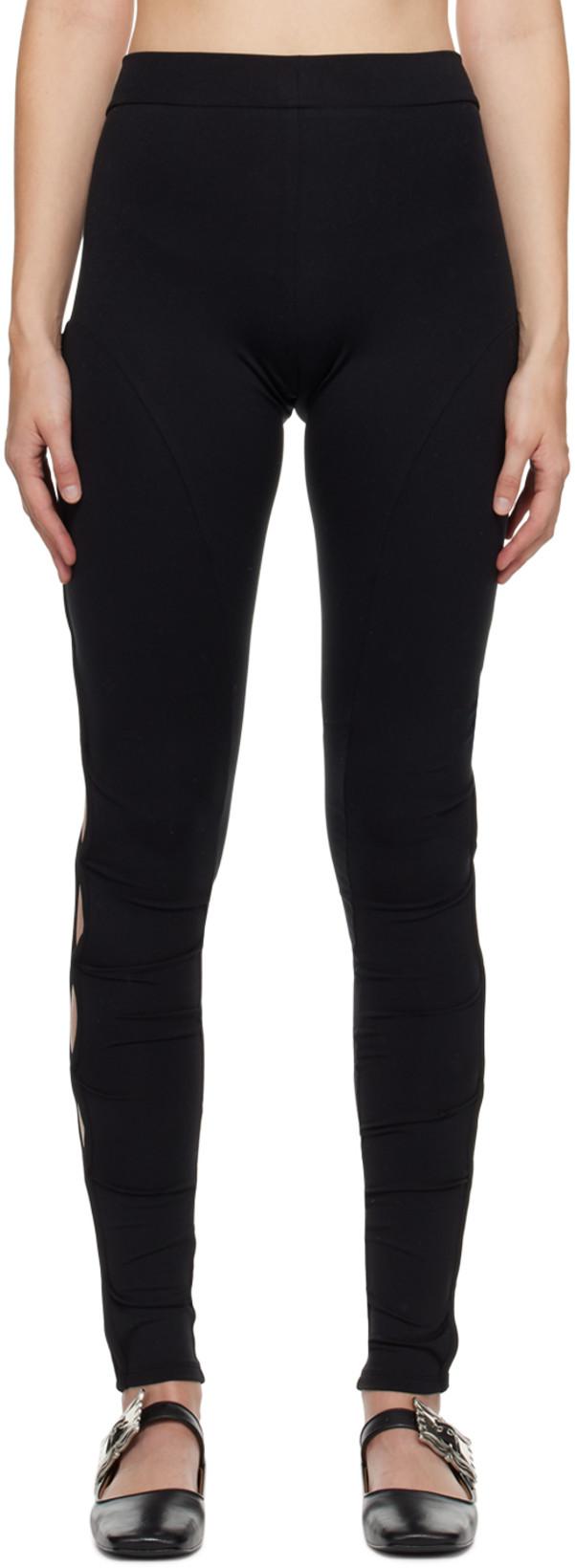 Black Vented Leggings by LESUGIATELIER