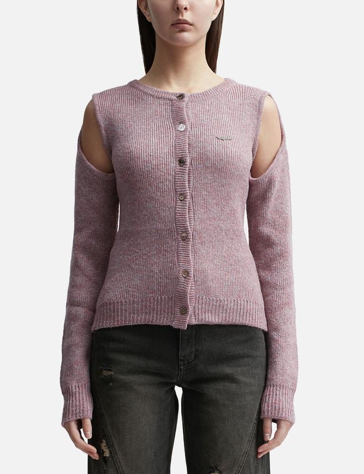 CUT-OUT MOHAIR CARDIGAN by LESUGIATELIER