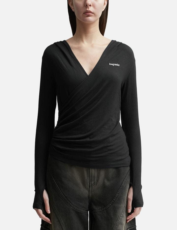 DRAPED HOODED TOP by LESUGIATELIER