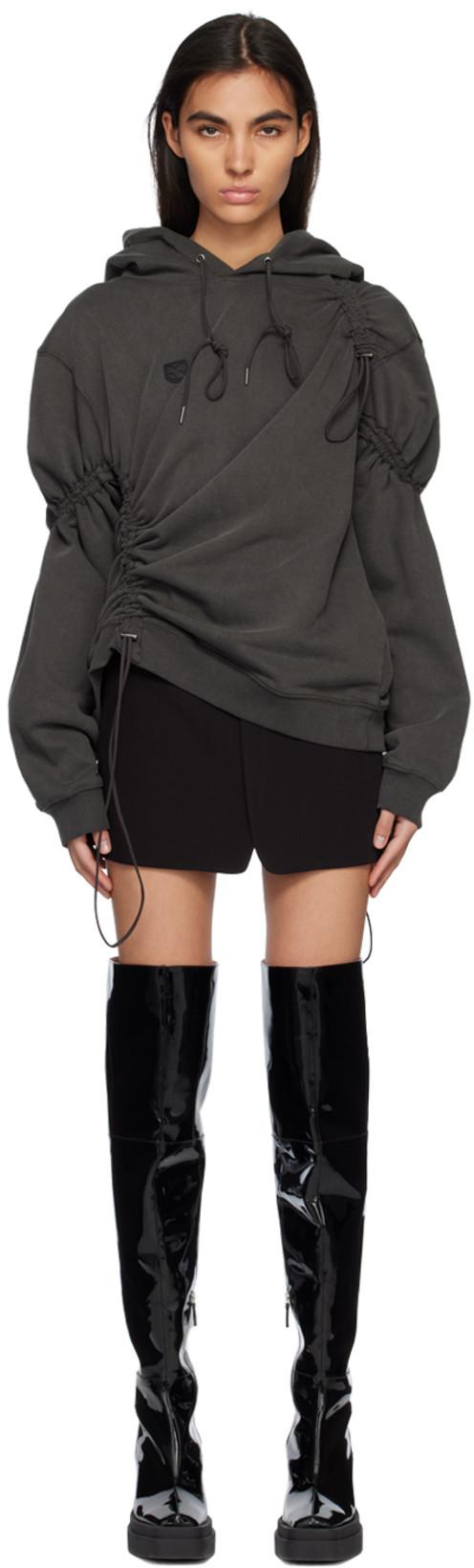 Gray Oversized Hoodie by LESUGIATELIER