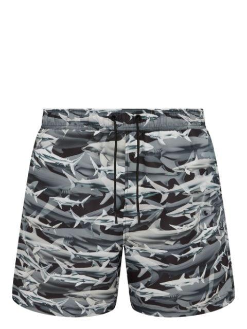 Shark print swim shorts by LET'S SWIM